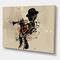 Designart - Woman Playing Jazz Trumpet - Modern Canvas Wall Art Print